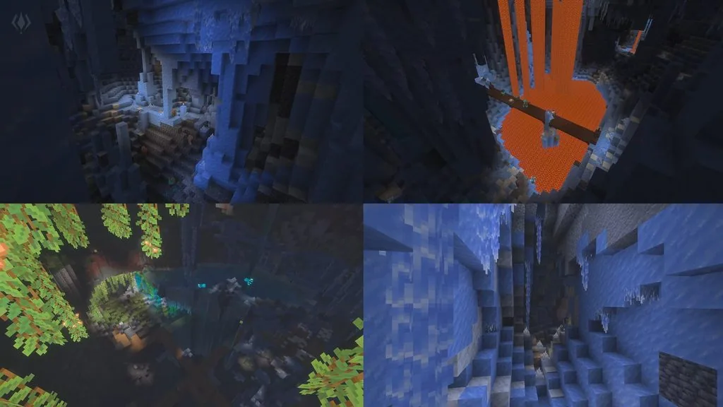 Minecraft представила ледяные пещеры и замёрзших зомби
