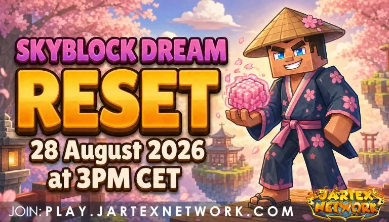 JartexNetwork: Update: SkyBlock Dream - Перезагрузка 28 августа 2026